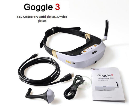 Goggle 3 Glasses 5.8G 32CH Head Tracker 3D Video Glasses Walkera F17777