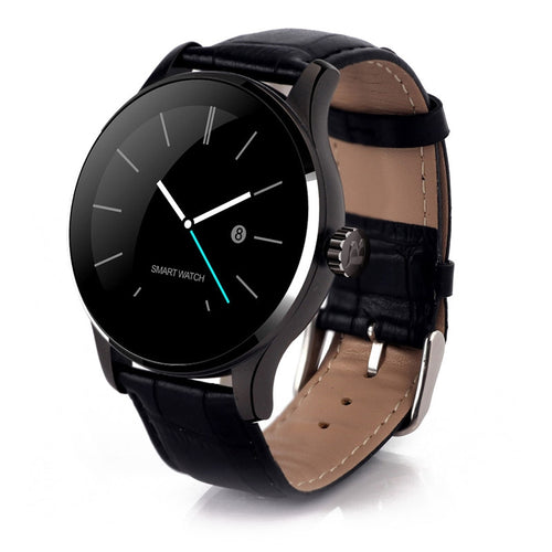 K88H Smart Watch Round IPS Touch Screen Bluetooth Wristwatch Support Heart Rate Monitor Pedometer